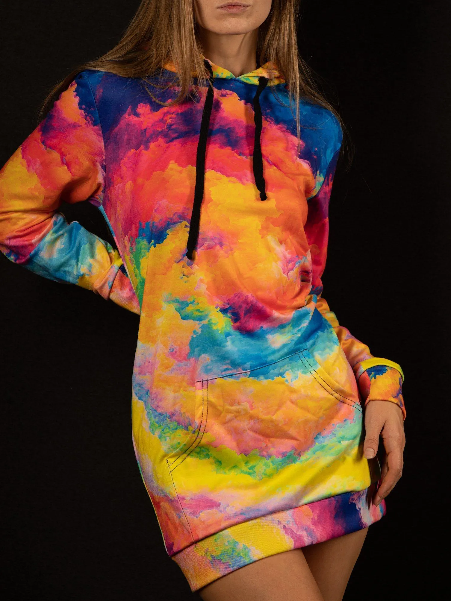 Color Storm Hooded Dress