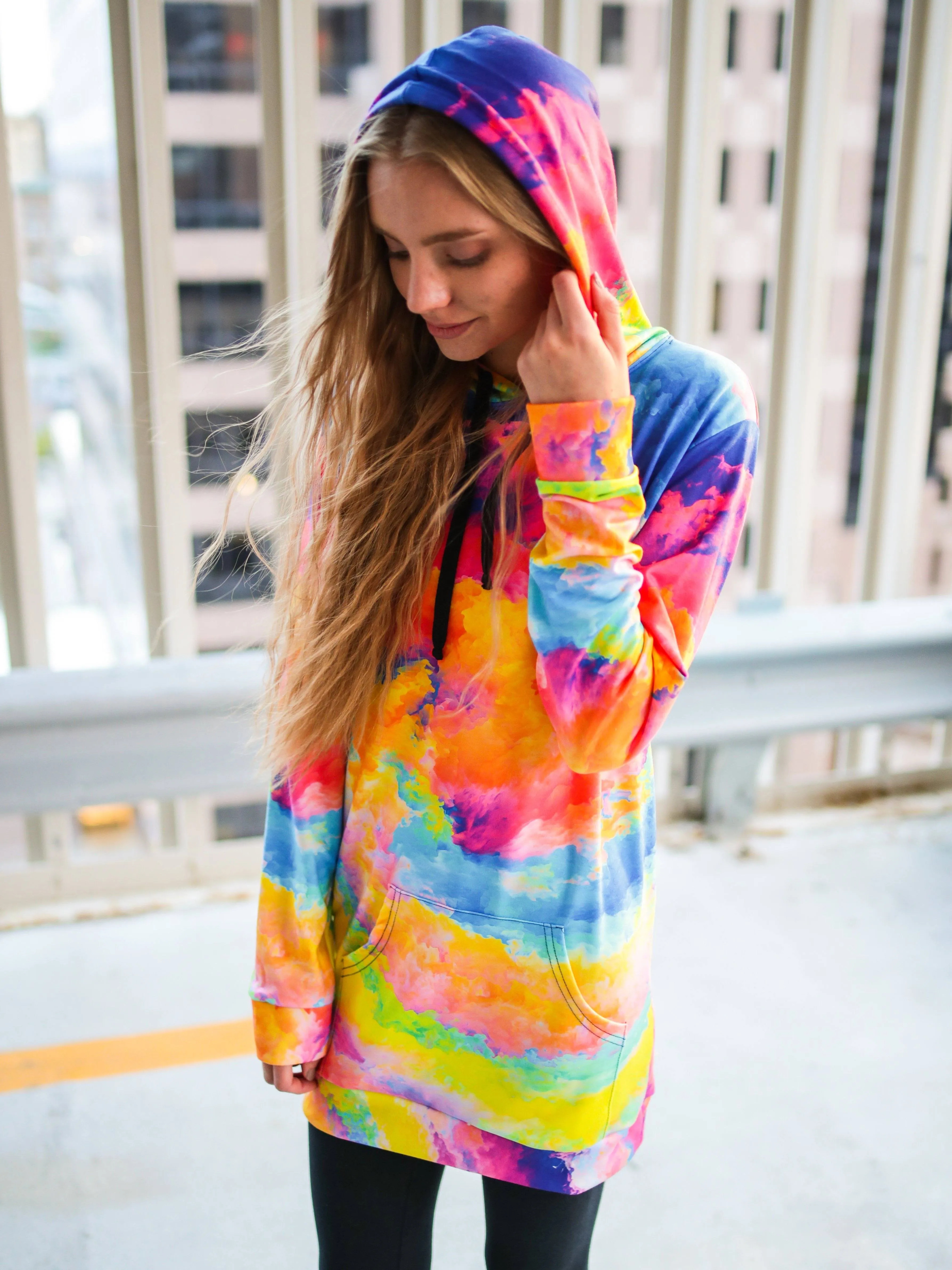 Color Storm Hooded Dress