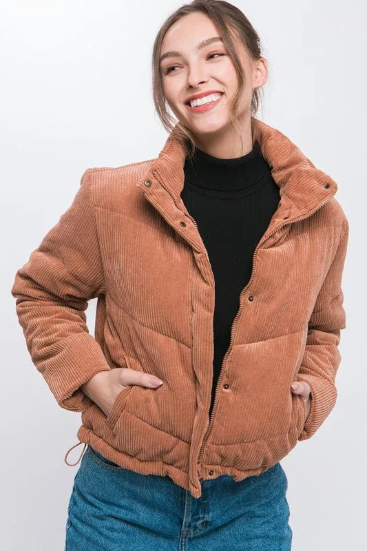 Corduroy Puffer Jacket