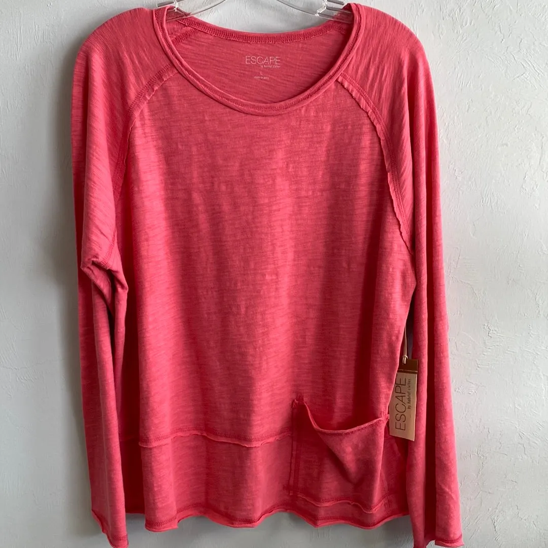 Cotton Pocket Pullover-Watermelon