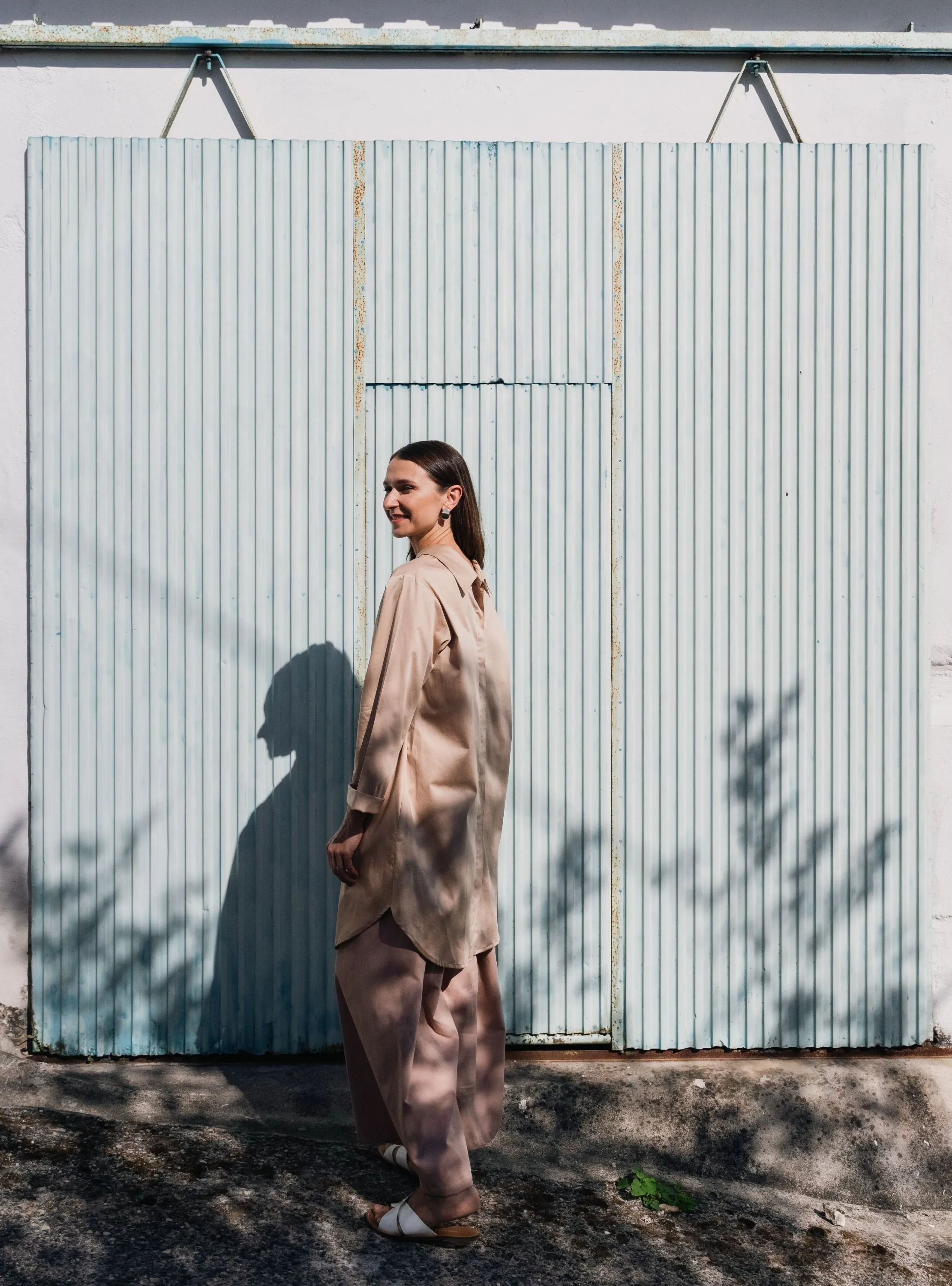 Cream SHIRT DRESS