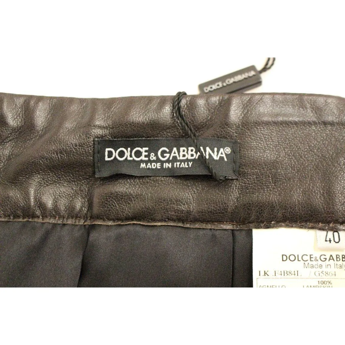 Dolce & Gabbana Elegant Leather Patchwork Skirt