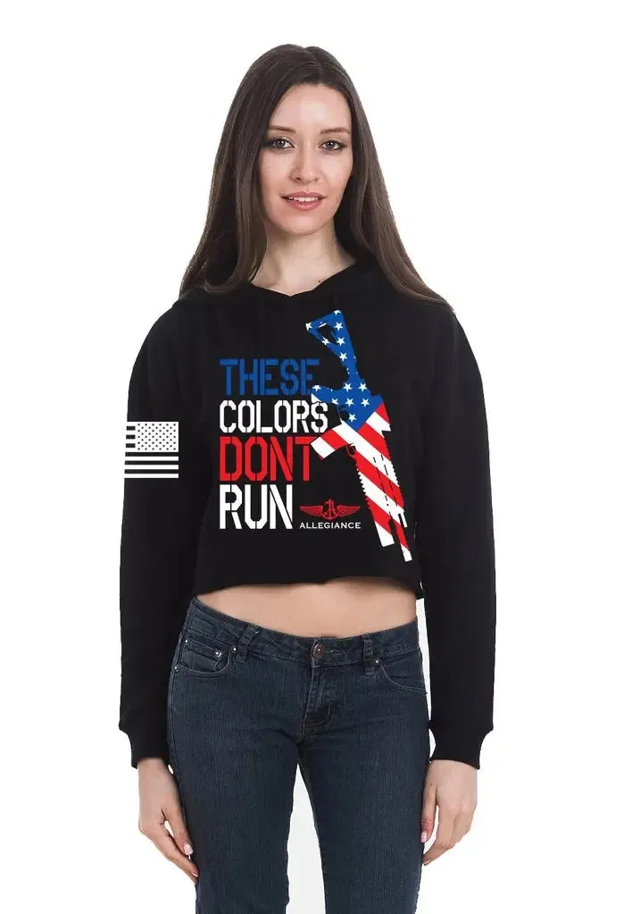 Don't Run Cropped Hoodie