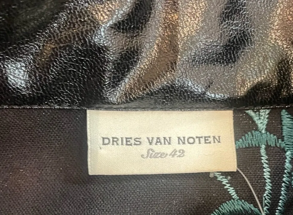 Dries van Noten Contemporary Floral Embroidered Rain Coat