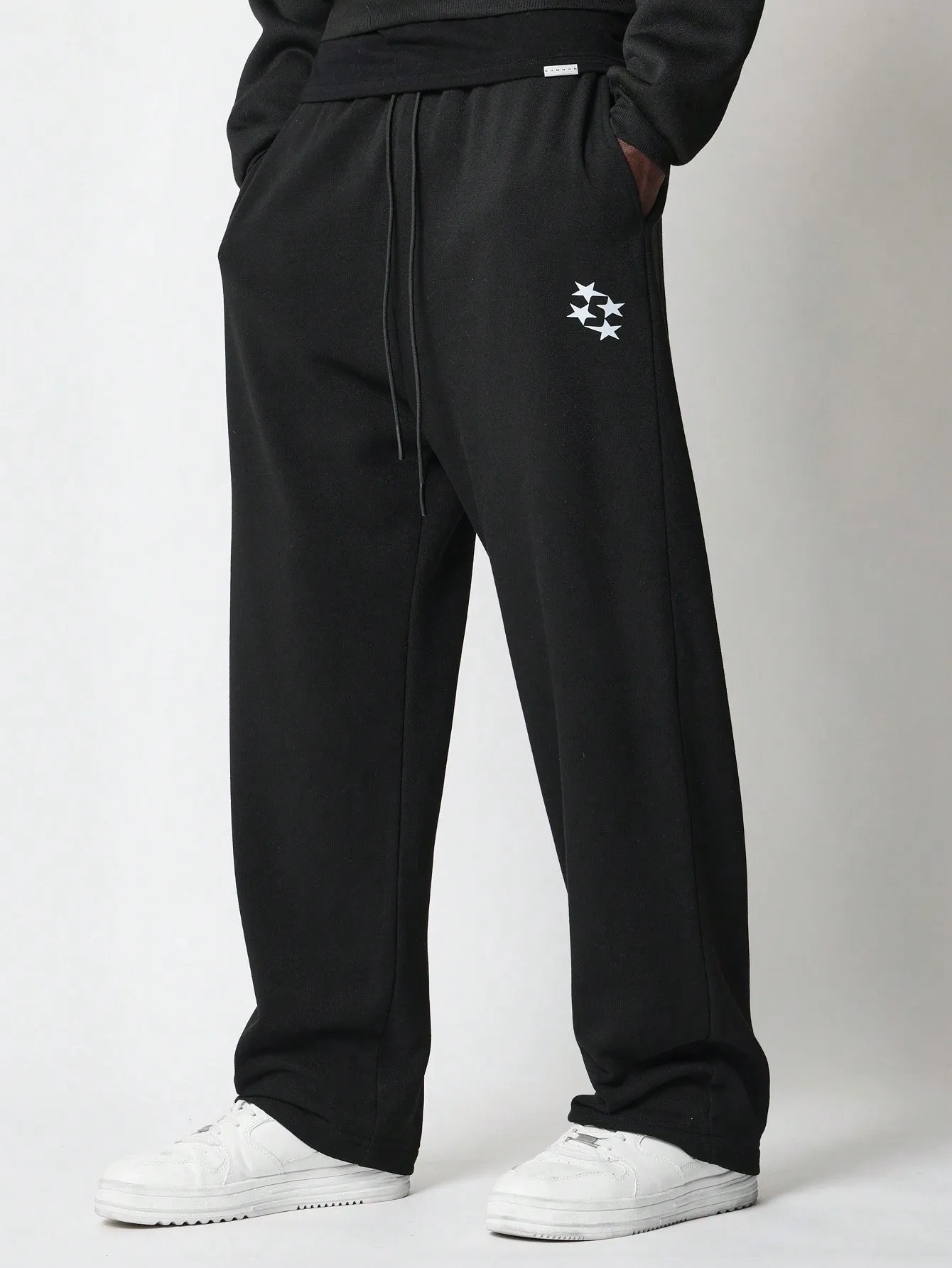 Drop Crotch Graphic Printed Sweatpants