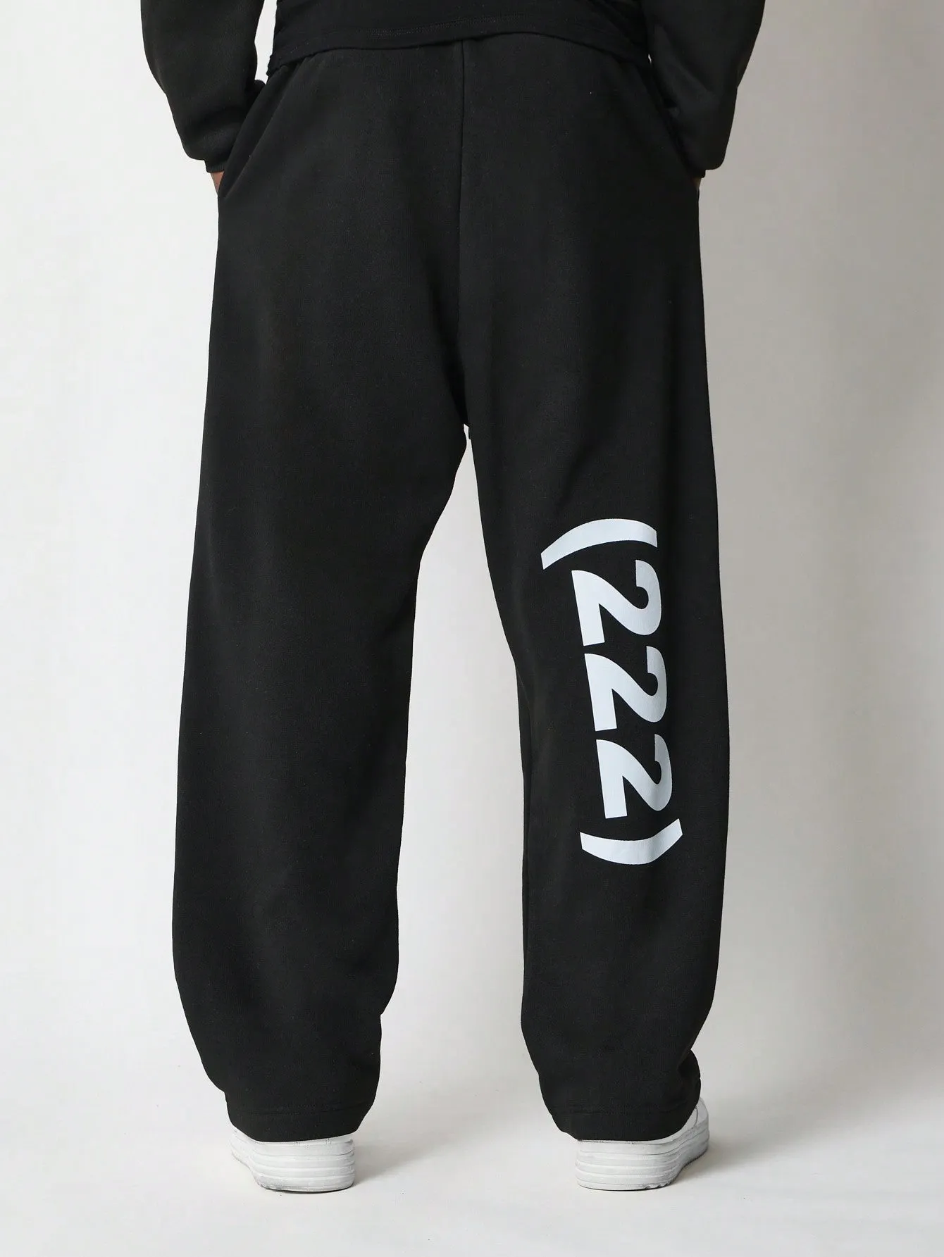 Drop Crotch Graphic Printed Sweatpants