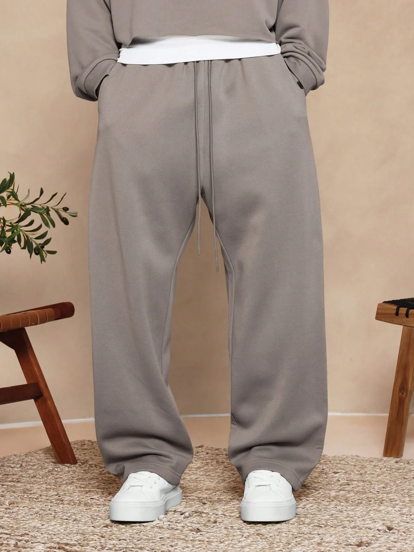 Drop Crotch Heavyweight Essential Sweatpants