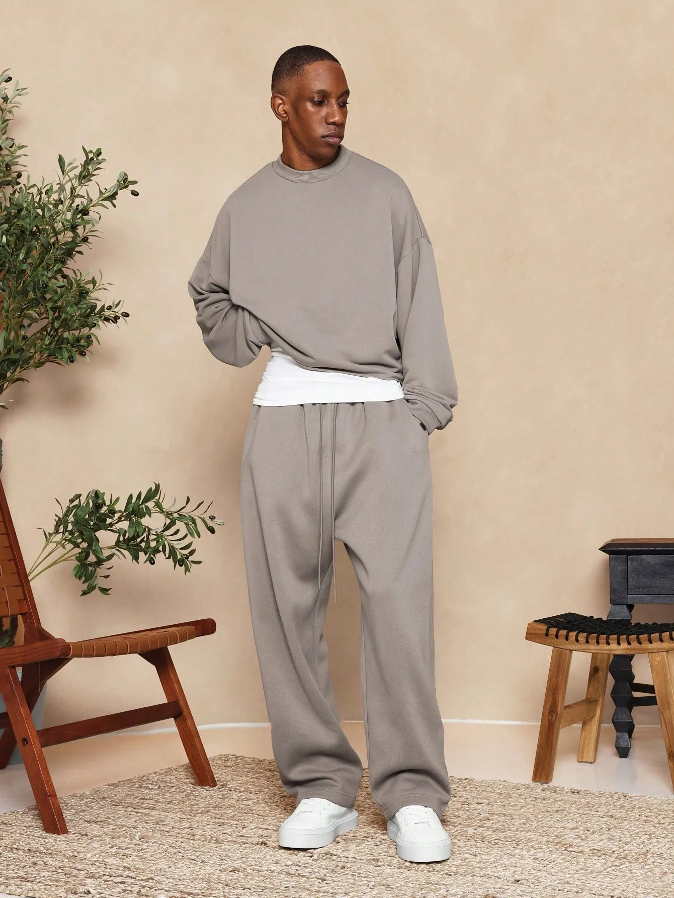 Drop Crotch Heavyweight Essential Sweatpants