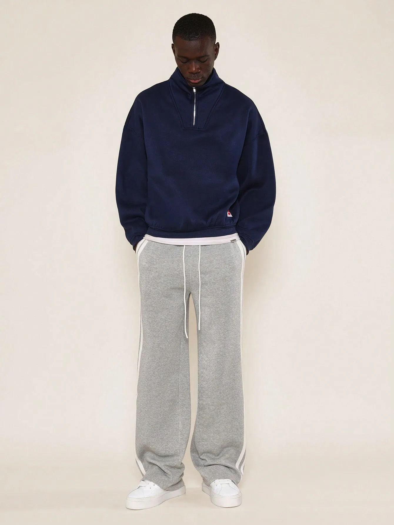 Drop Crotch Side Stripe Tape Sweatpants