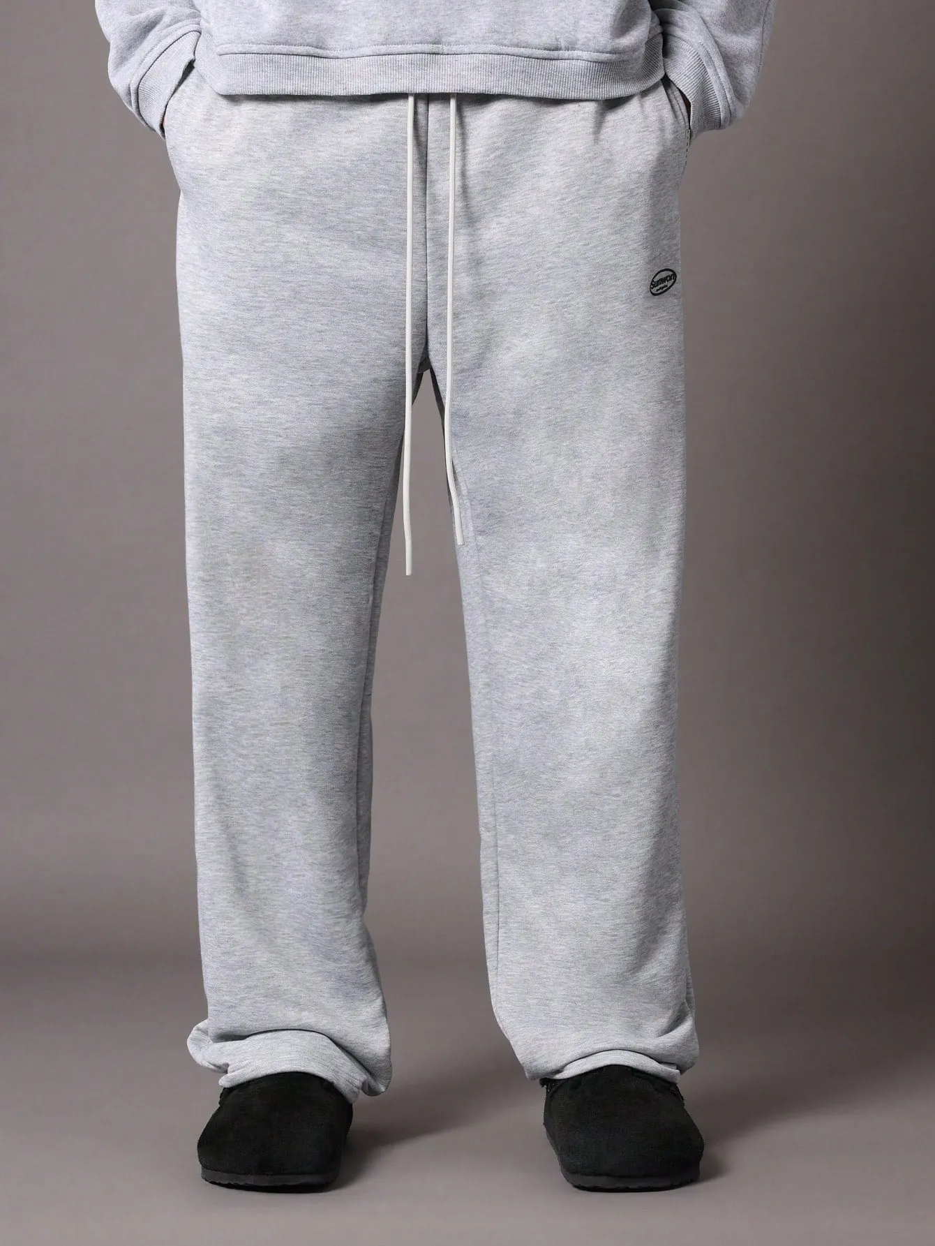 Drop Crotch Summer Weight Loopback Sweatpants With Logo