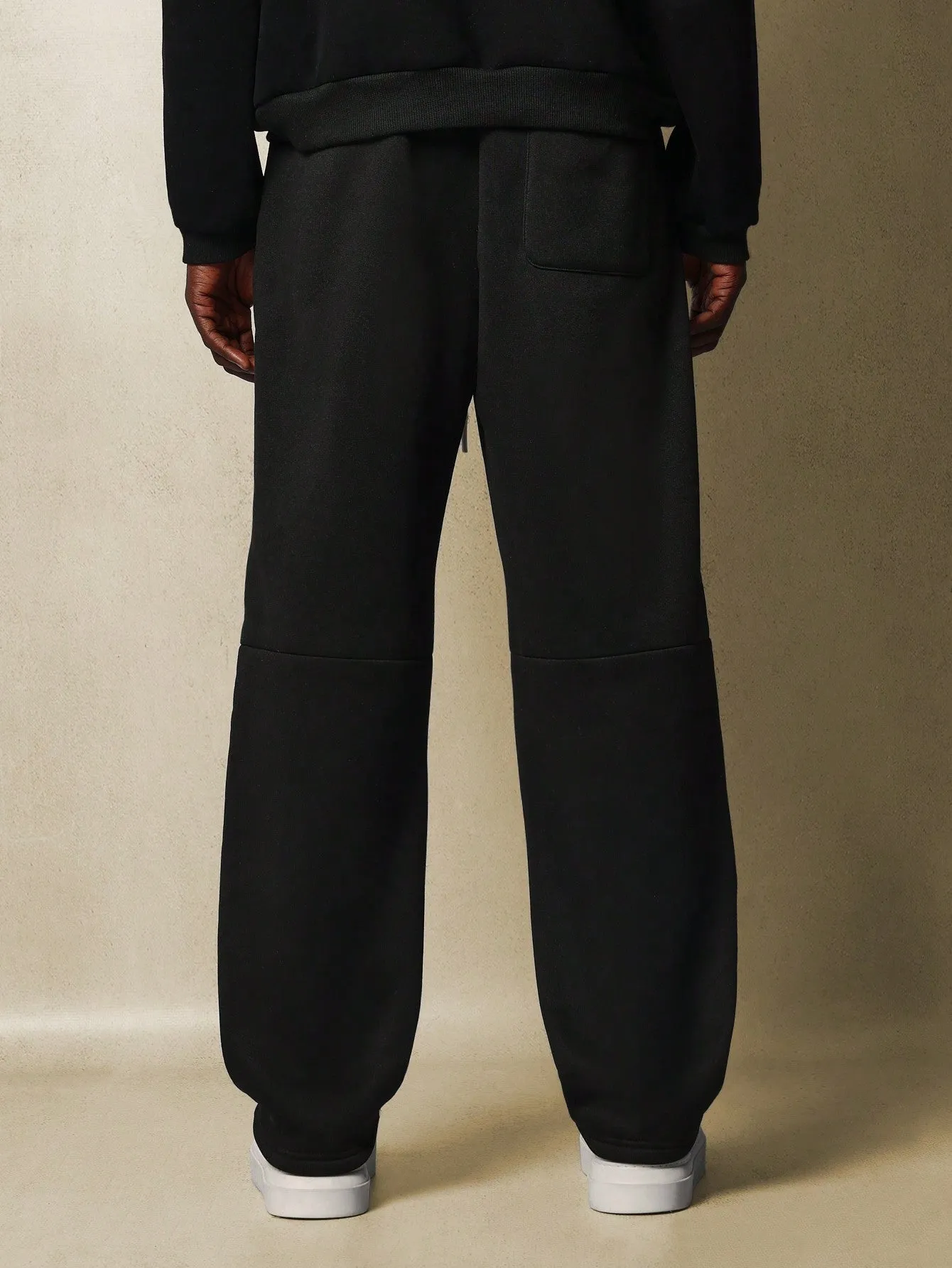 Drop Crotch Sweatpants With Panels & Half Side Tape & Drawstrings