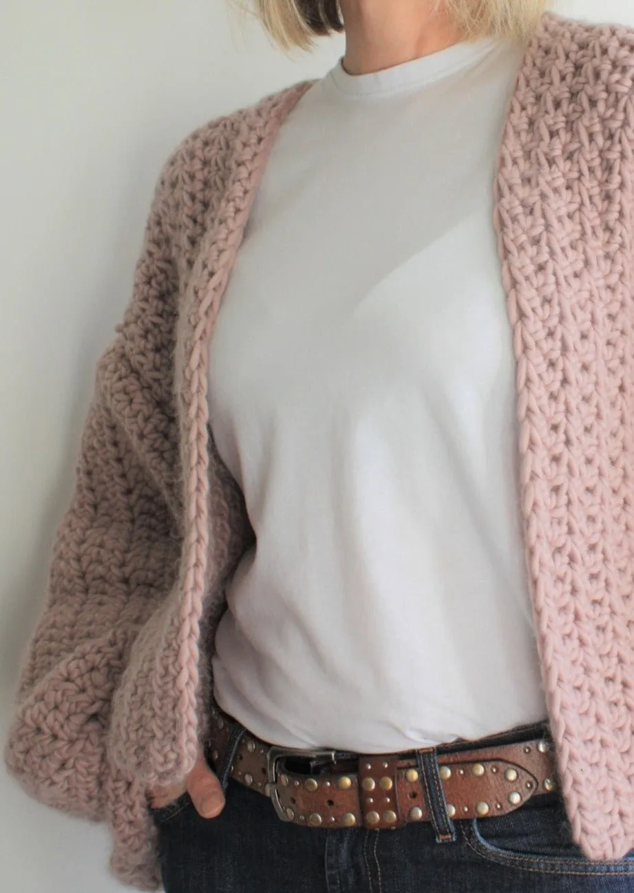 Easy Crochet Pattern - Balloon Sleeve Bomber