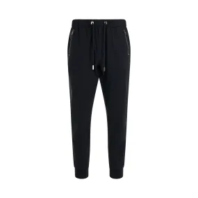 Elasticated Cuff Sweatpants in Black