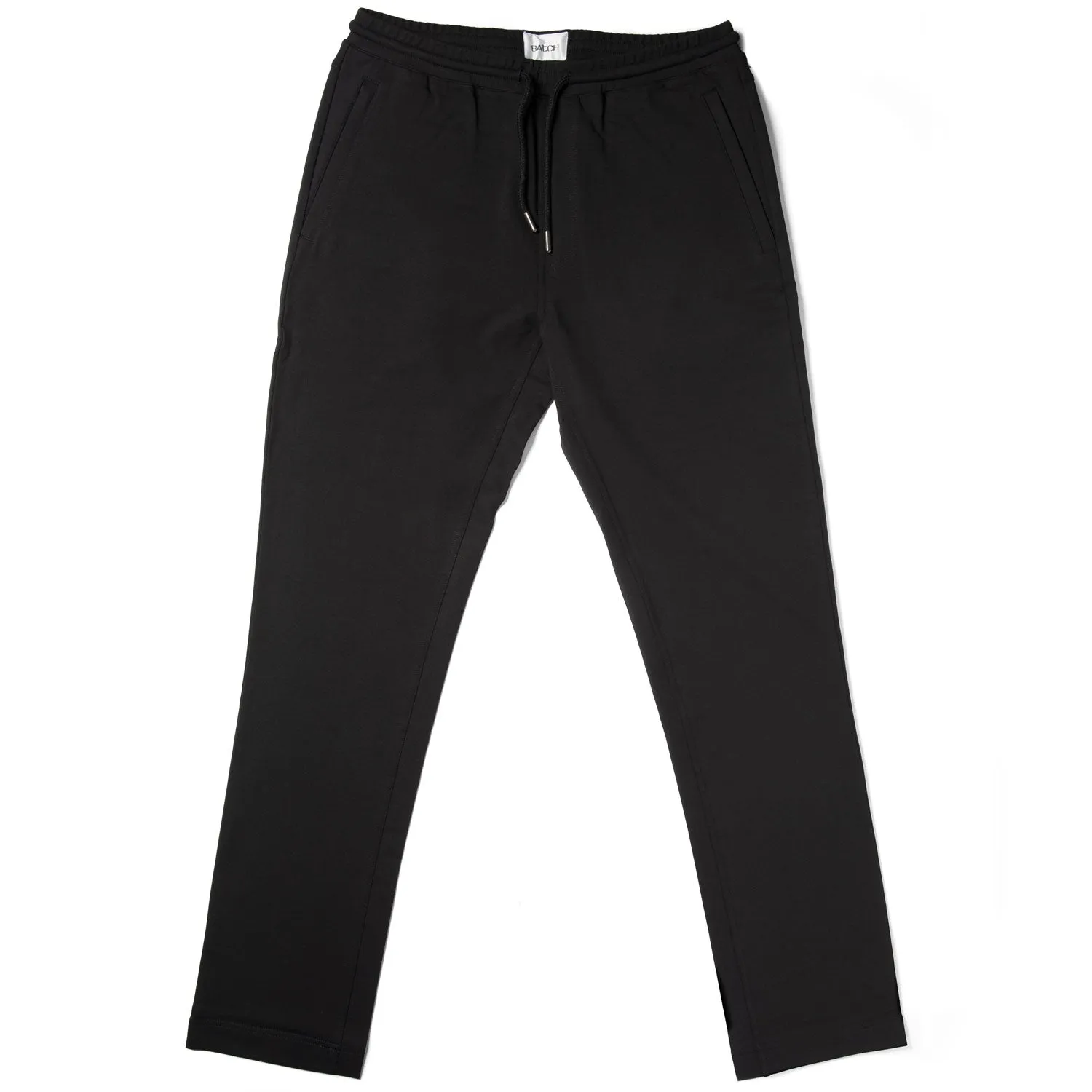 Essential Sweatpants –  Black Cotton French Terry