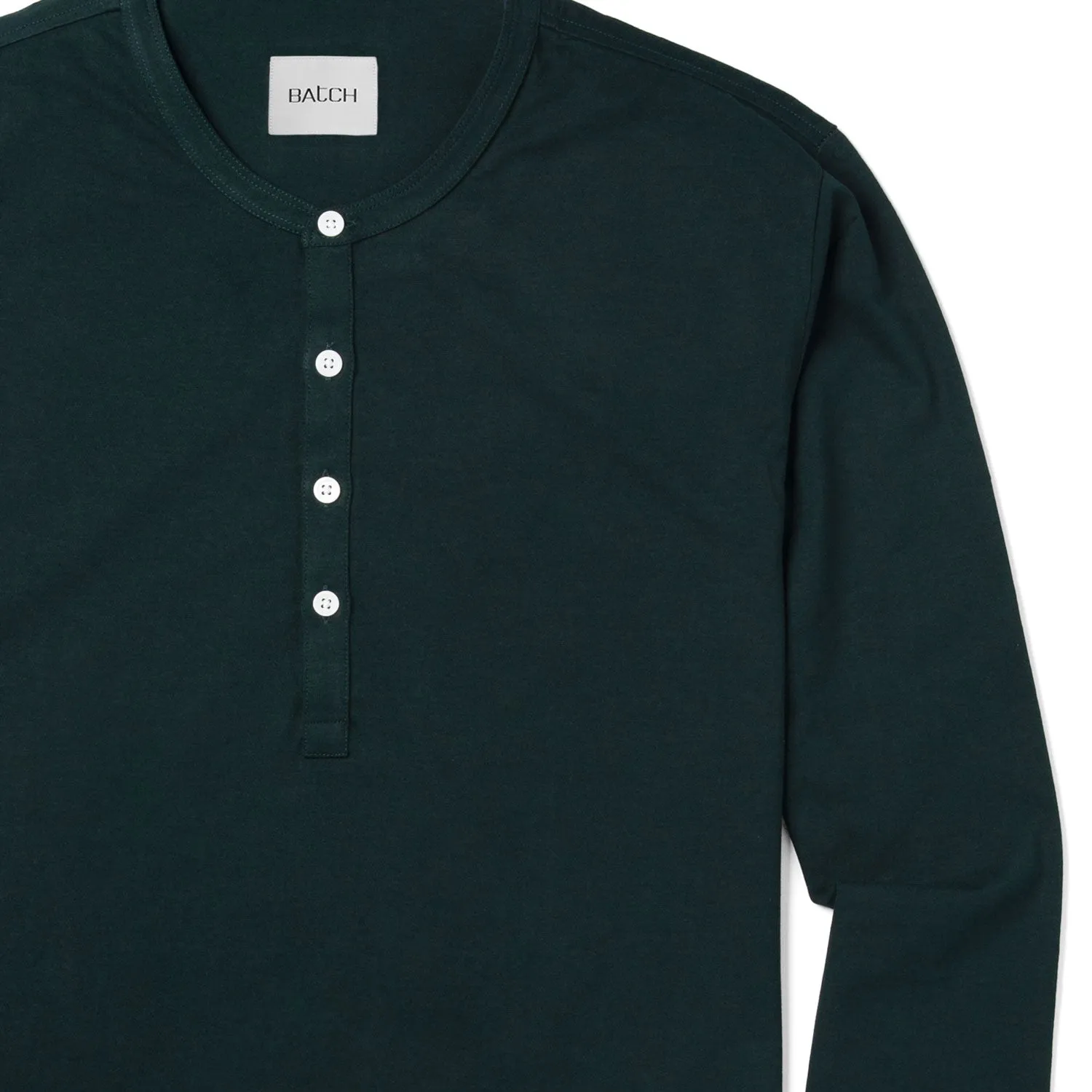 Essential WB Henley Shirt –  Evergreen Cotton Jersey