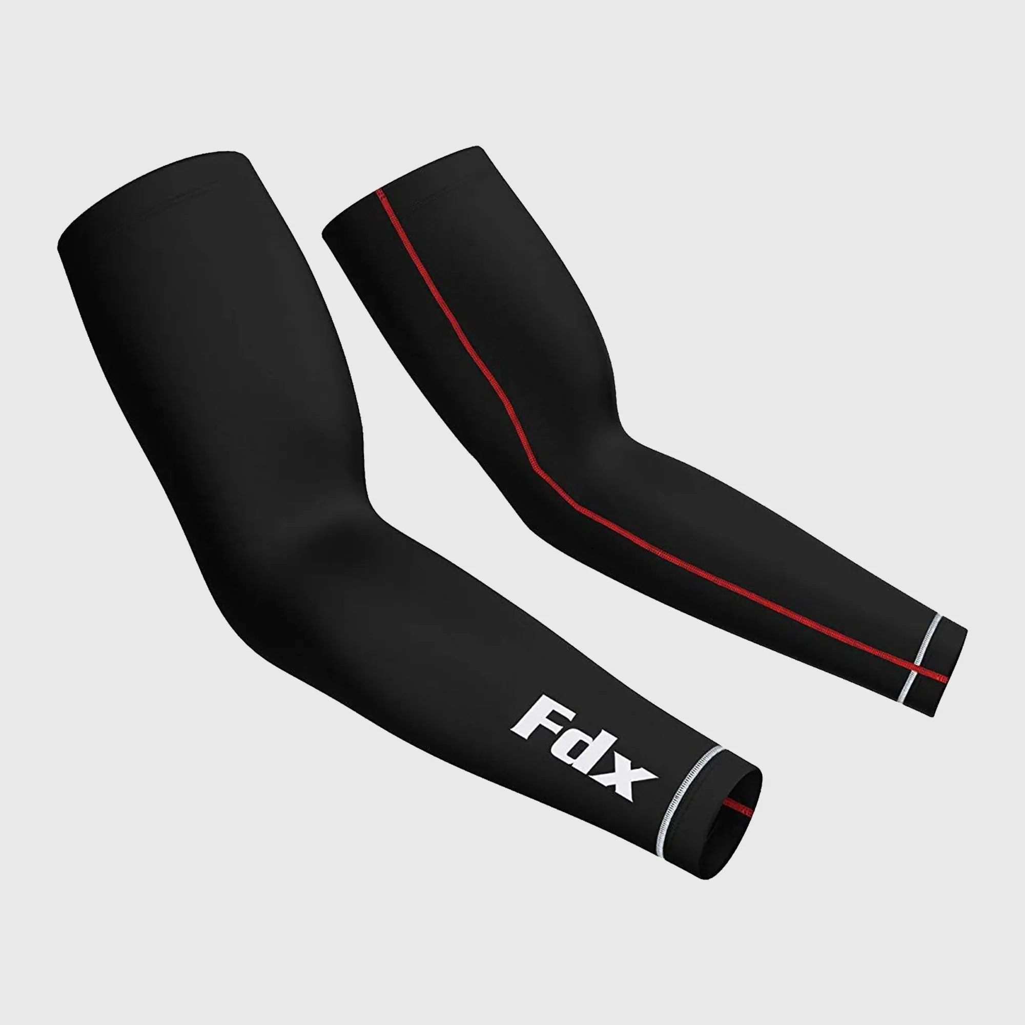 Fdx R5 Black Cycling Arm Warmers - Compression Arm Sleeves