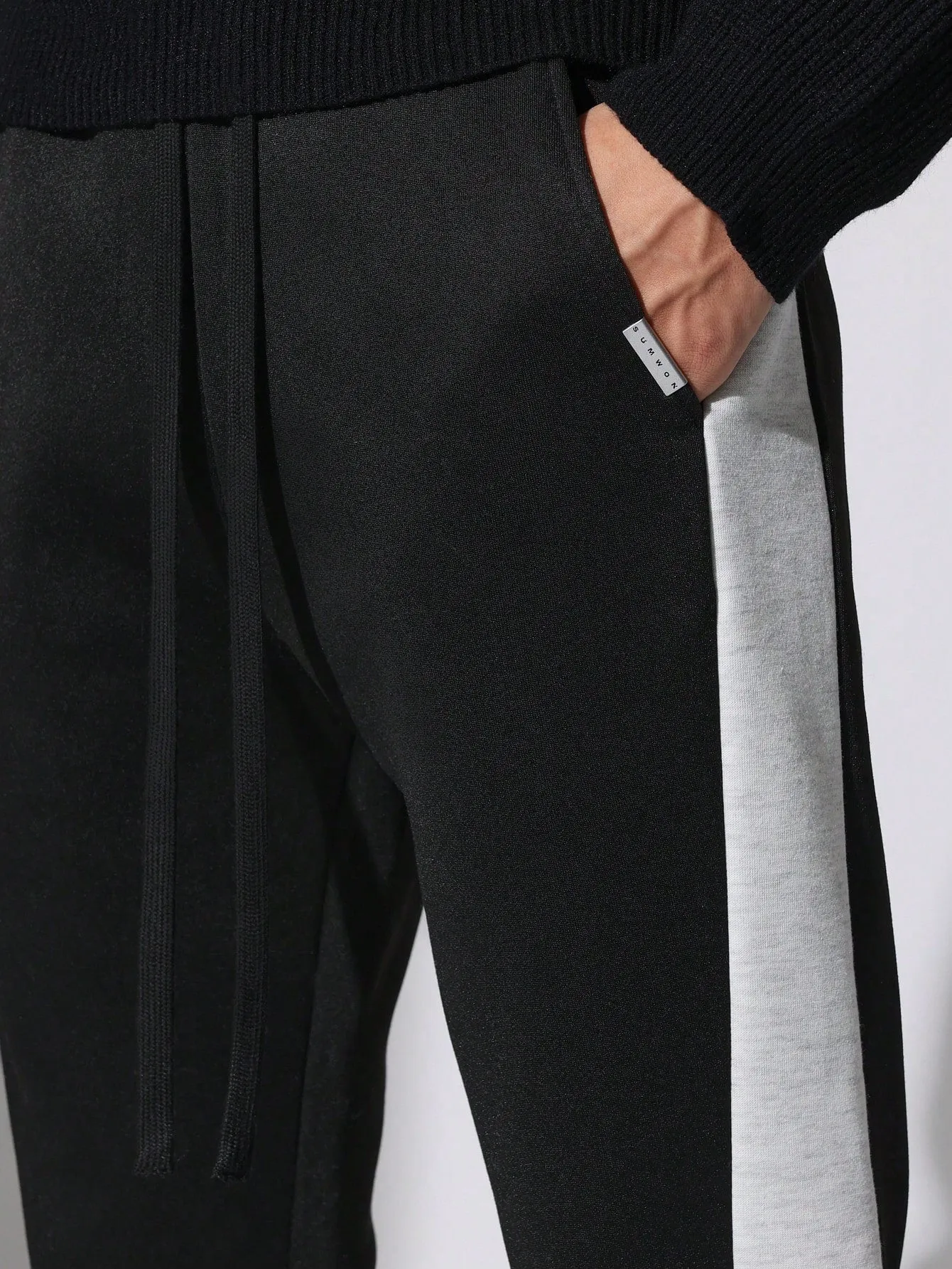 Flare Fit Colour Block Panel Sweatpants With Drawstrings