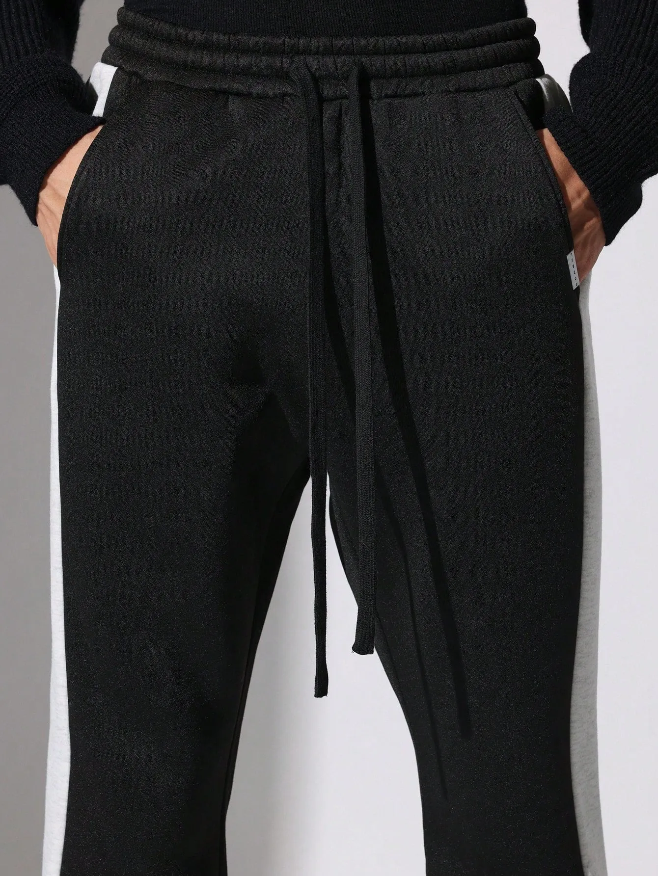 Flare Fit Colour Block Panel Sweatpants With Drawstrings