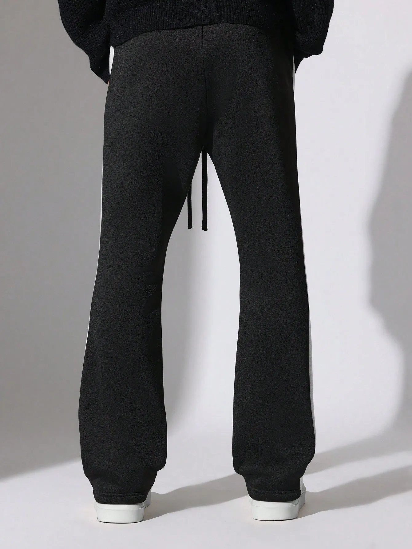 Flare Fit Colour Block Panel Sweatpants With Drawstrings