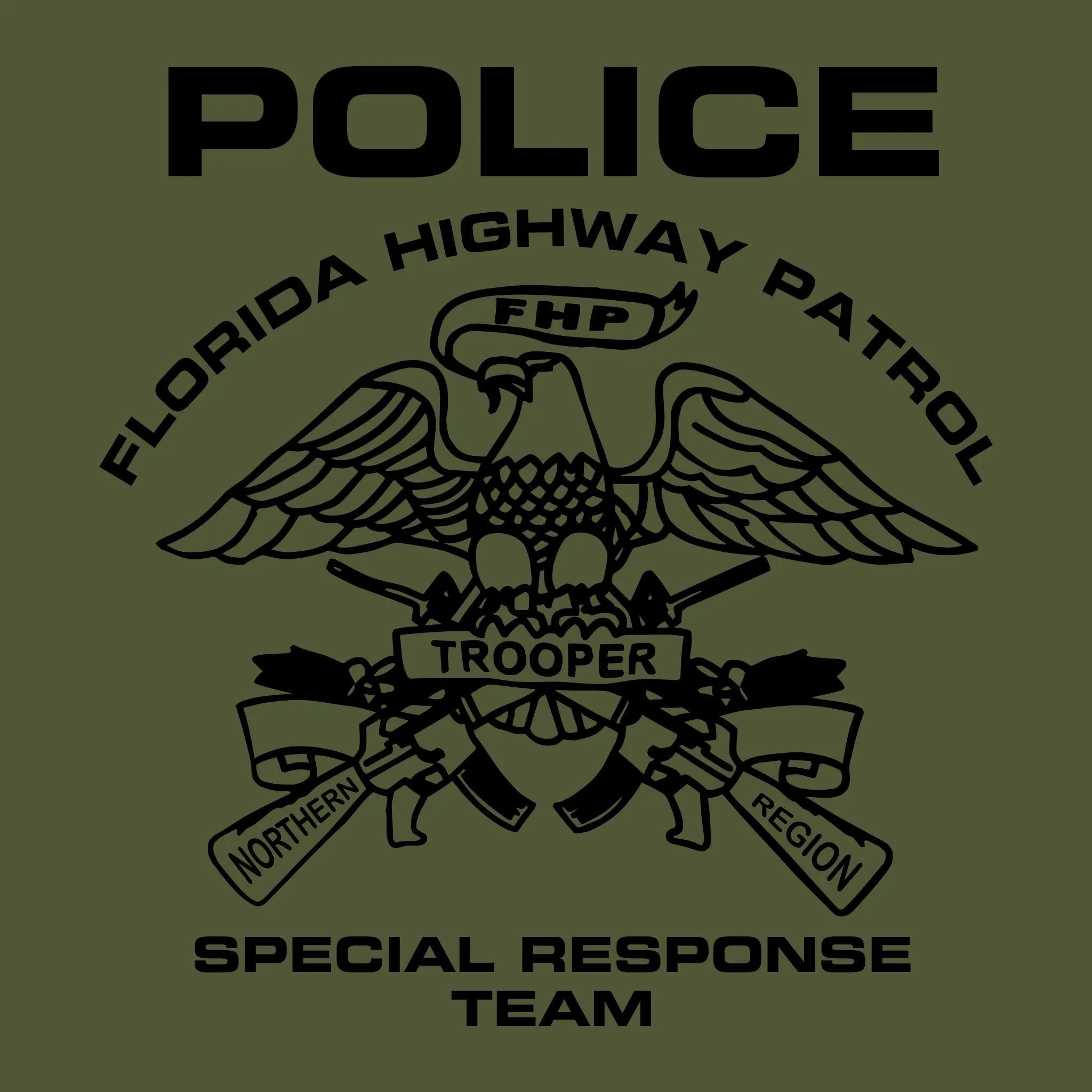 [FLORIDA HIGHWAY PATROL] SRT Utility Shirt [GRN/BLK]