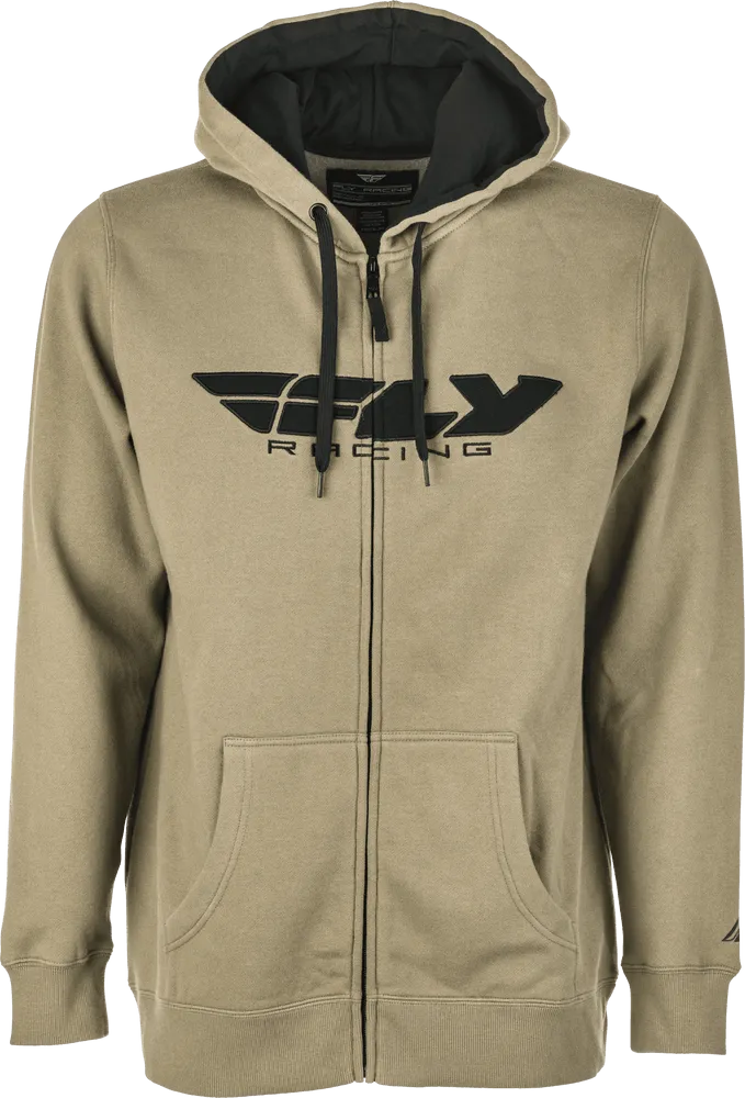 Fly Racing Fly Corporate Zip Up Hoodie Tan/Black