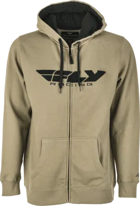 Fly Racing Fly Corporate Zip Up Hoodie Tan/Black