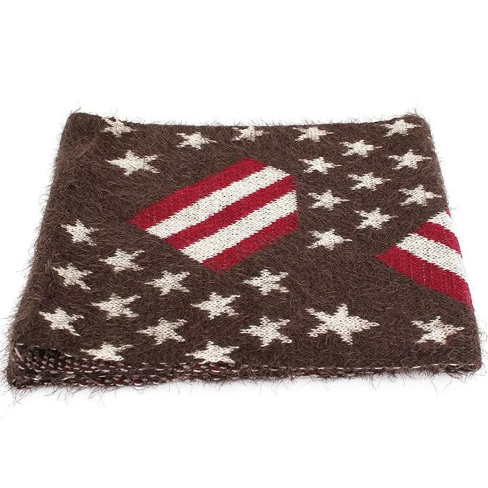 FN20111 Fuzzy American Flag Infinity Scarf