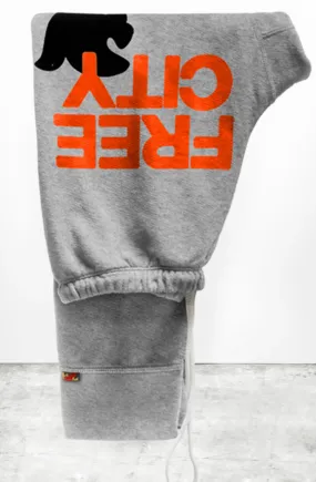 FREE CITY LARGE 3/4 sweats - HEATHER ELECTRIC