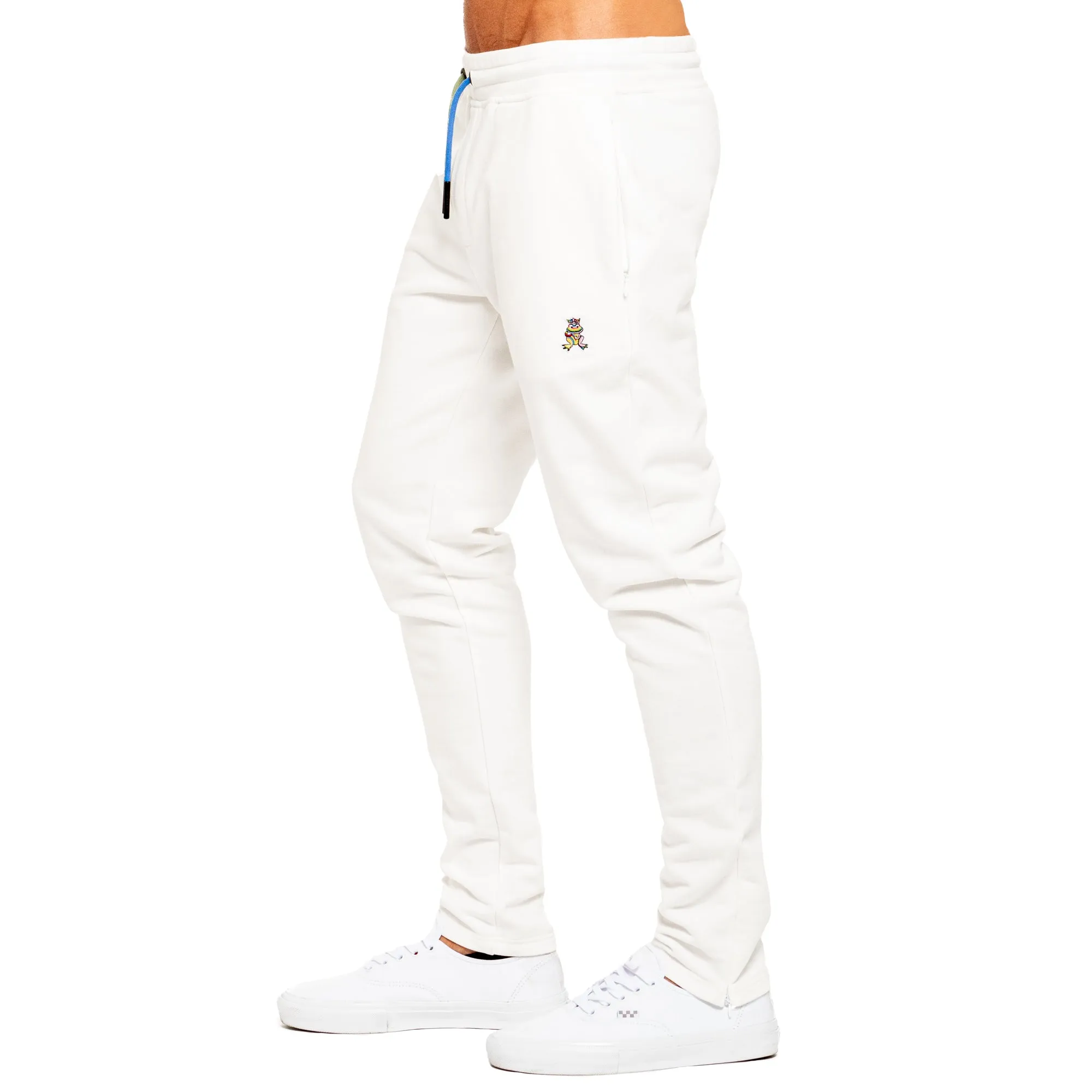 FROG Color Block Leisure Sweatpants - White