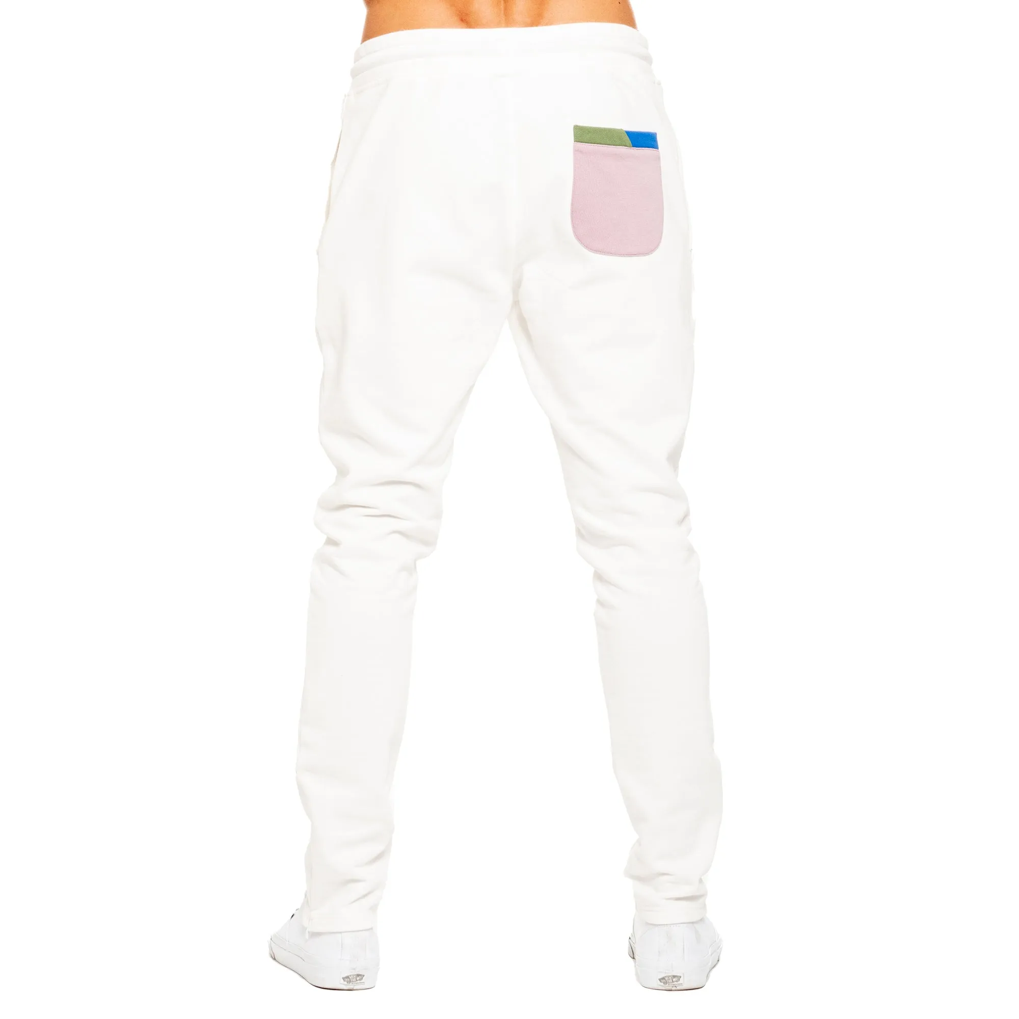 FROG Color Block Leisure Sweatpants - White