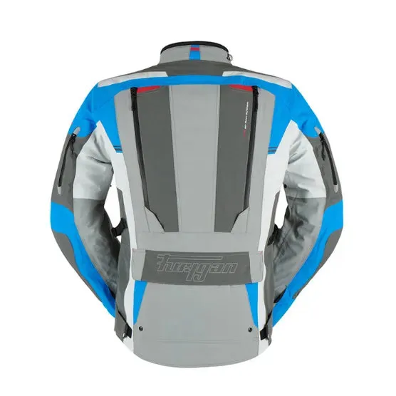 Furygan Voyager 3C Laminated Waterproof Motorcycle Jacket, Blue-Grey-Grey