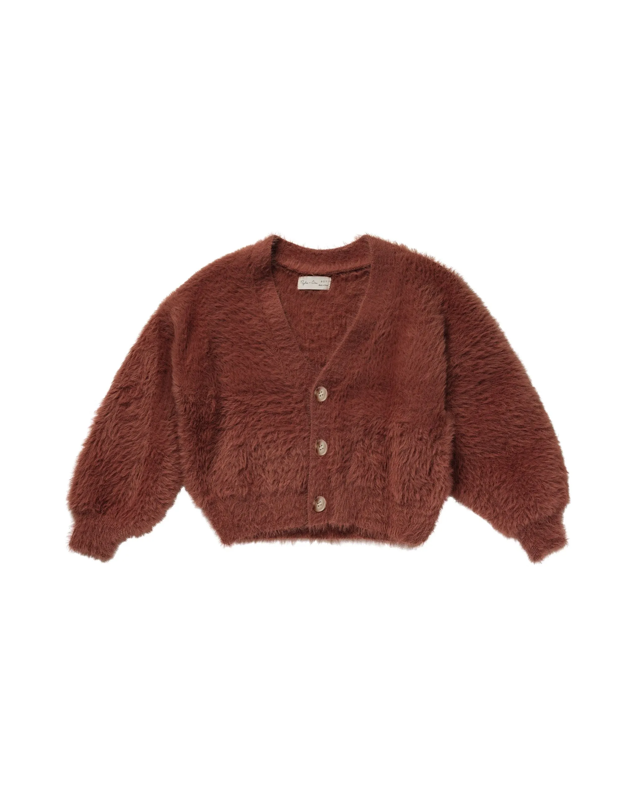 Fuzzy Cardigan | Brick