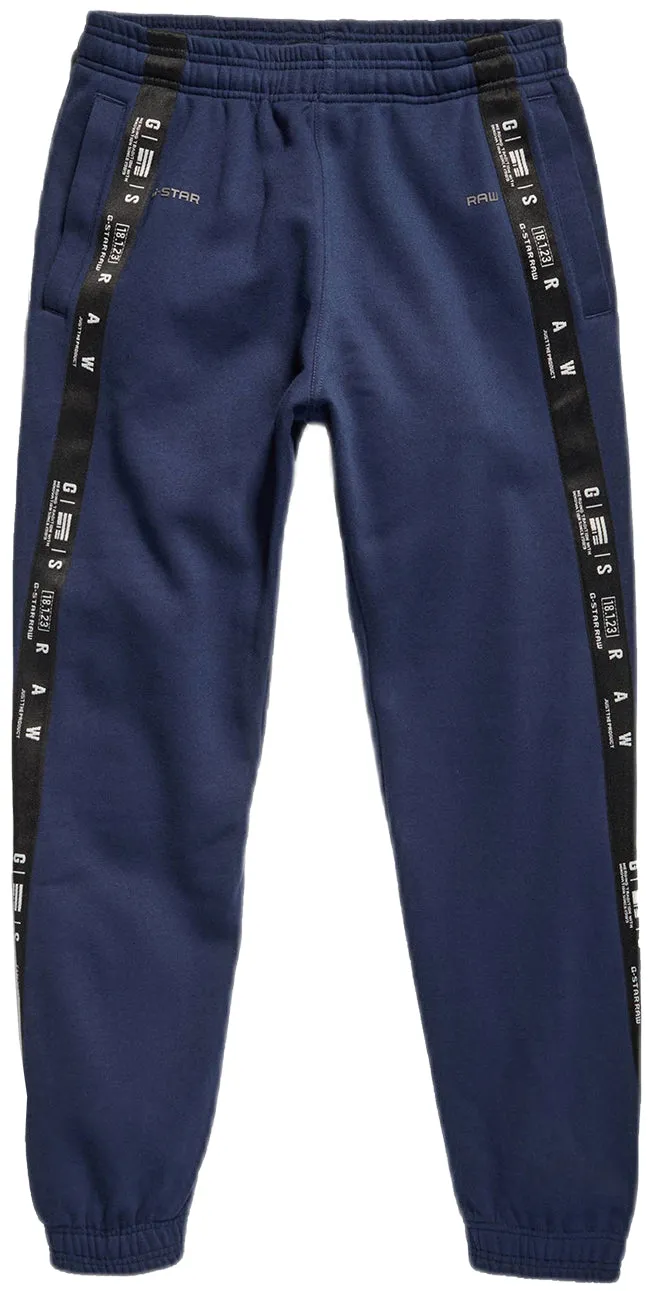 G Star Raw Mens Sport Stripe Sweatpant Sartho Blue