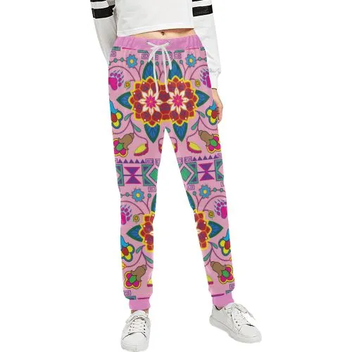 Geometric Floral Winter-Sunset Women's Sweatpants