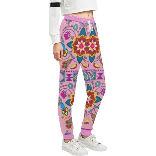 Geometric Floral Winter-Sunset Women's Sweatpants