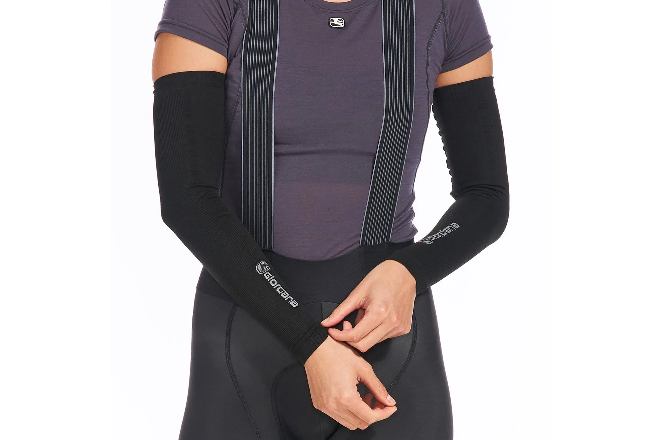 Giordana Knitted Dryarn Arm Warmers Black