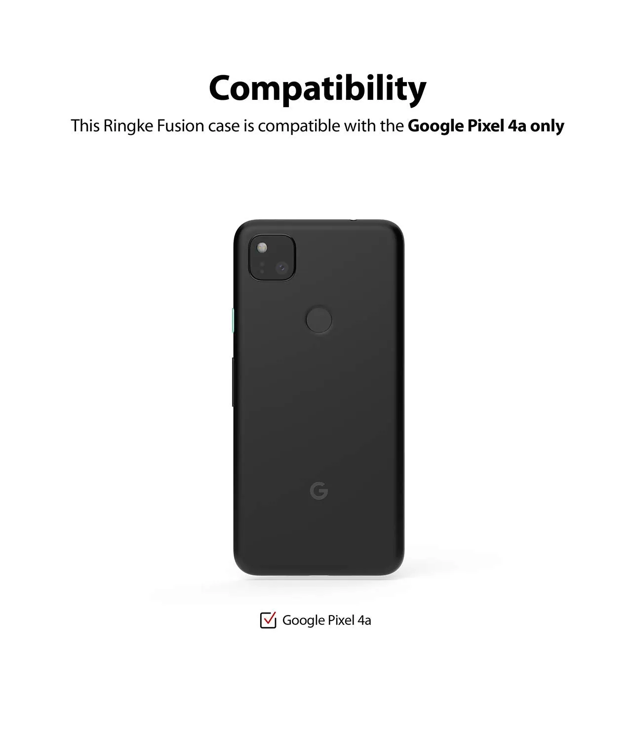 Google Pixel 4a Back Cover Case | Fusion - Clear