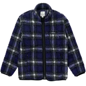 Gramicci Shadow Plaid Sherpa Jacket Purple Shadow Plaid