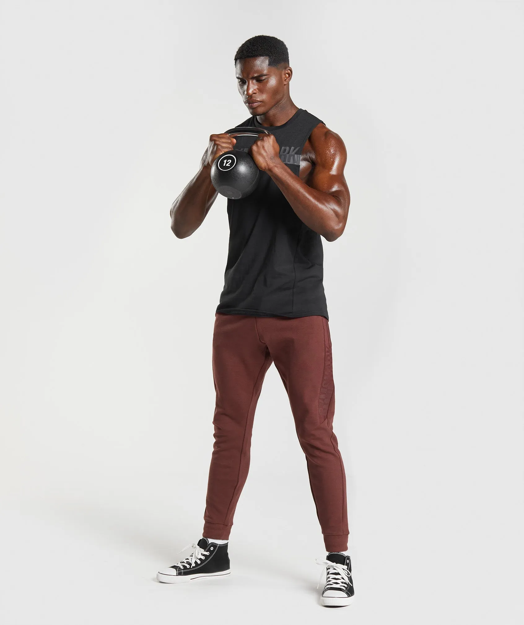 Gymshark Bold React Joggers - Cherry Brown