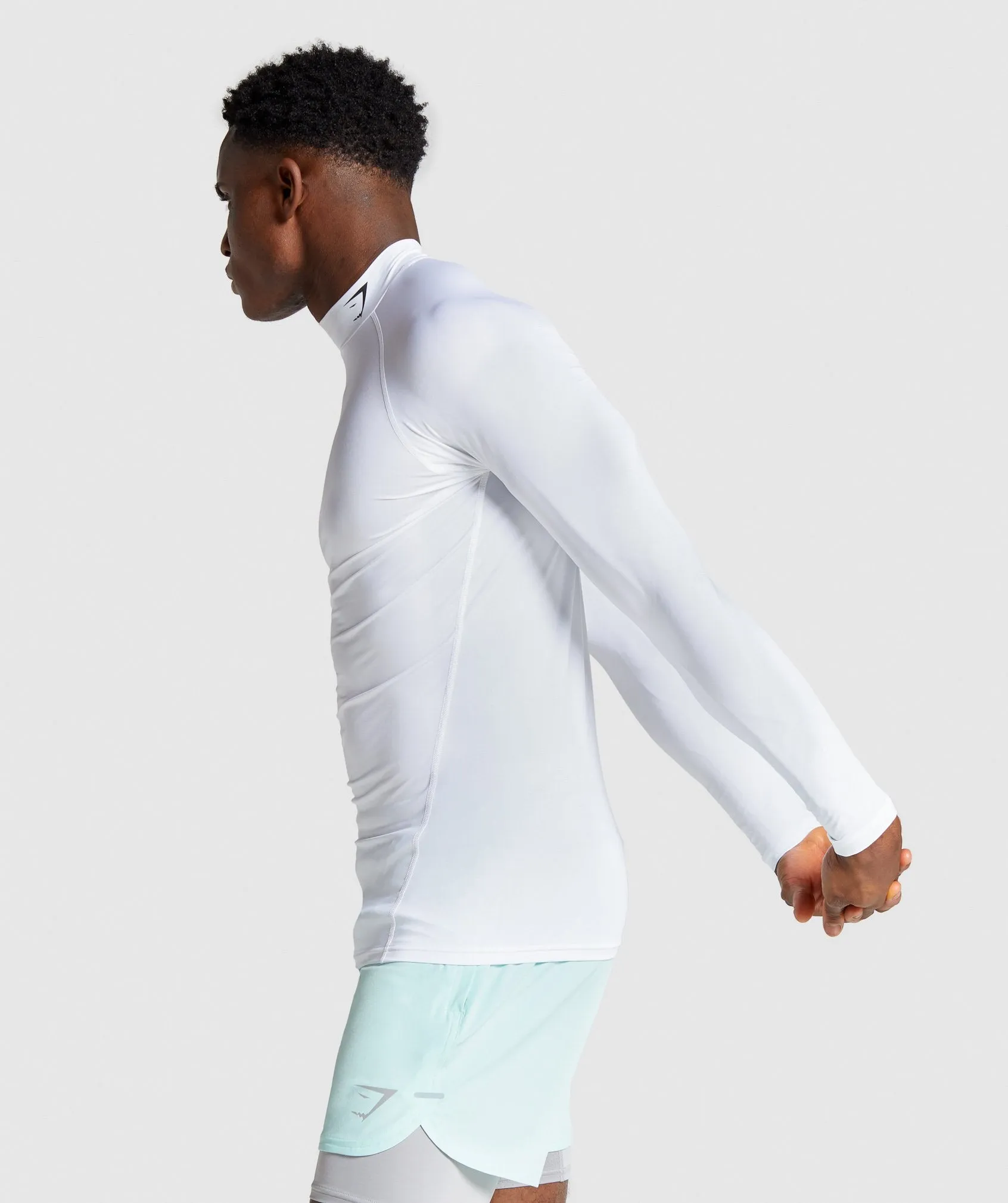 Gymshark Element Baselayer Long Sleeve High Neck T-shirt - White