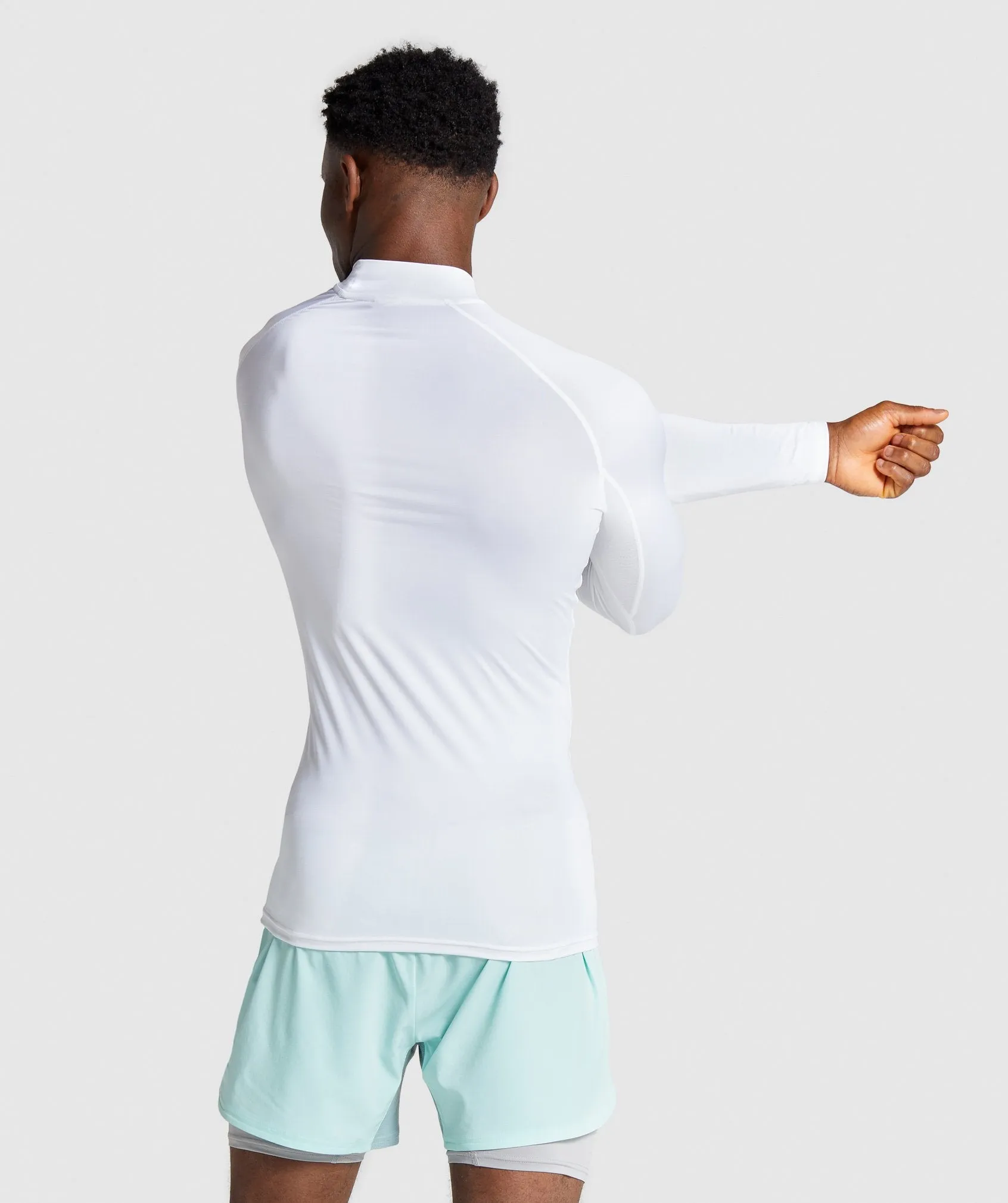 Gymshark Element Baselayer Long Sleeve High Neck T-shirt - White