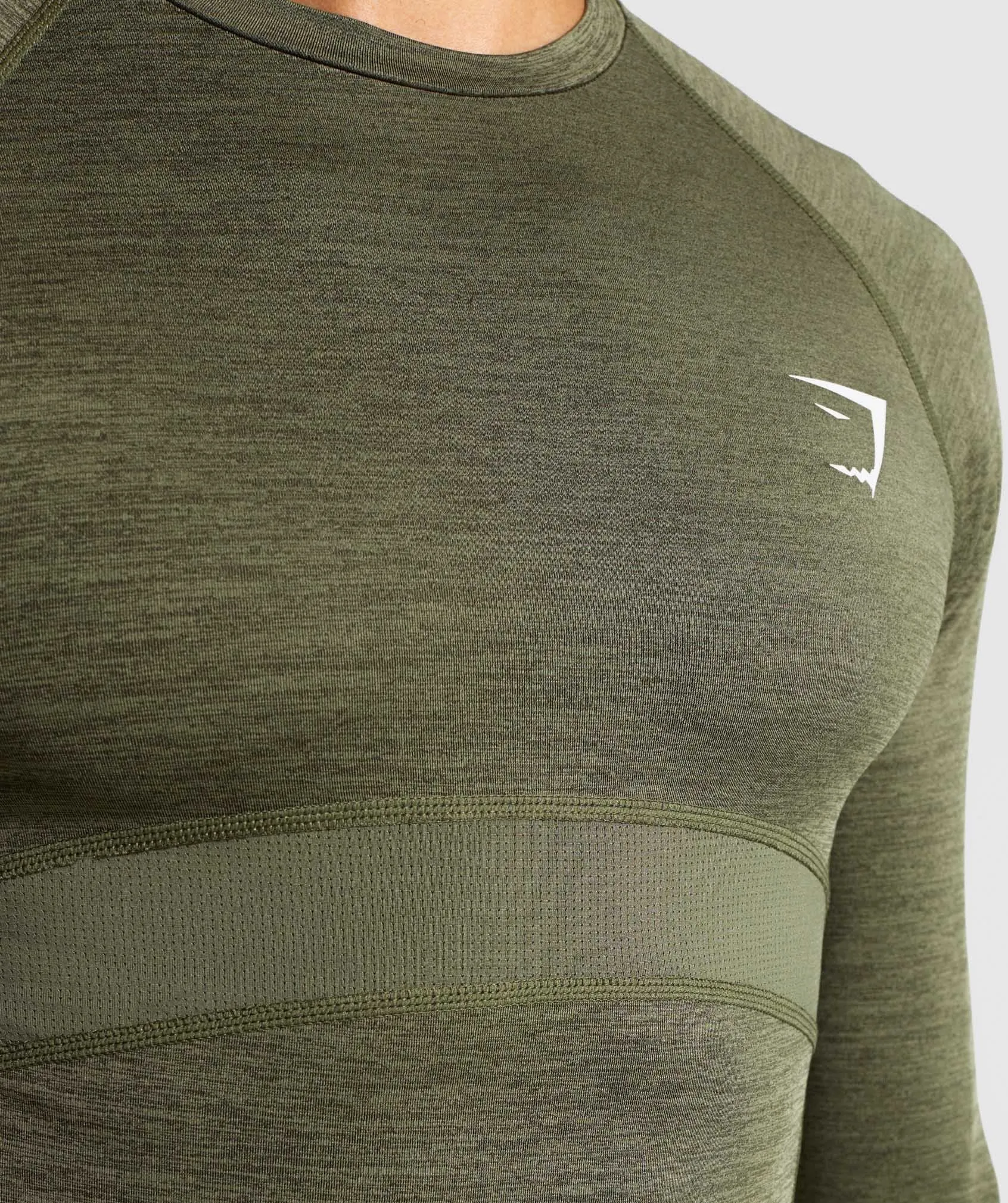 Gymshark Element  Baselayer Long Sleeve Top - Dark Green Marl