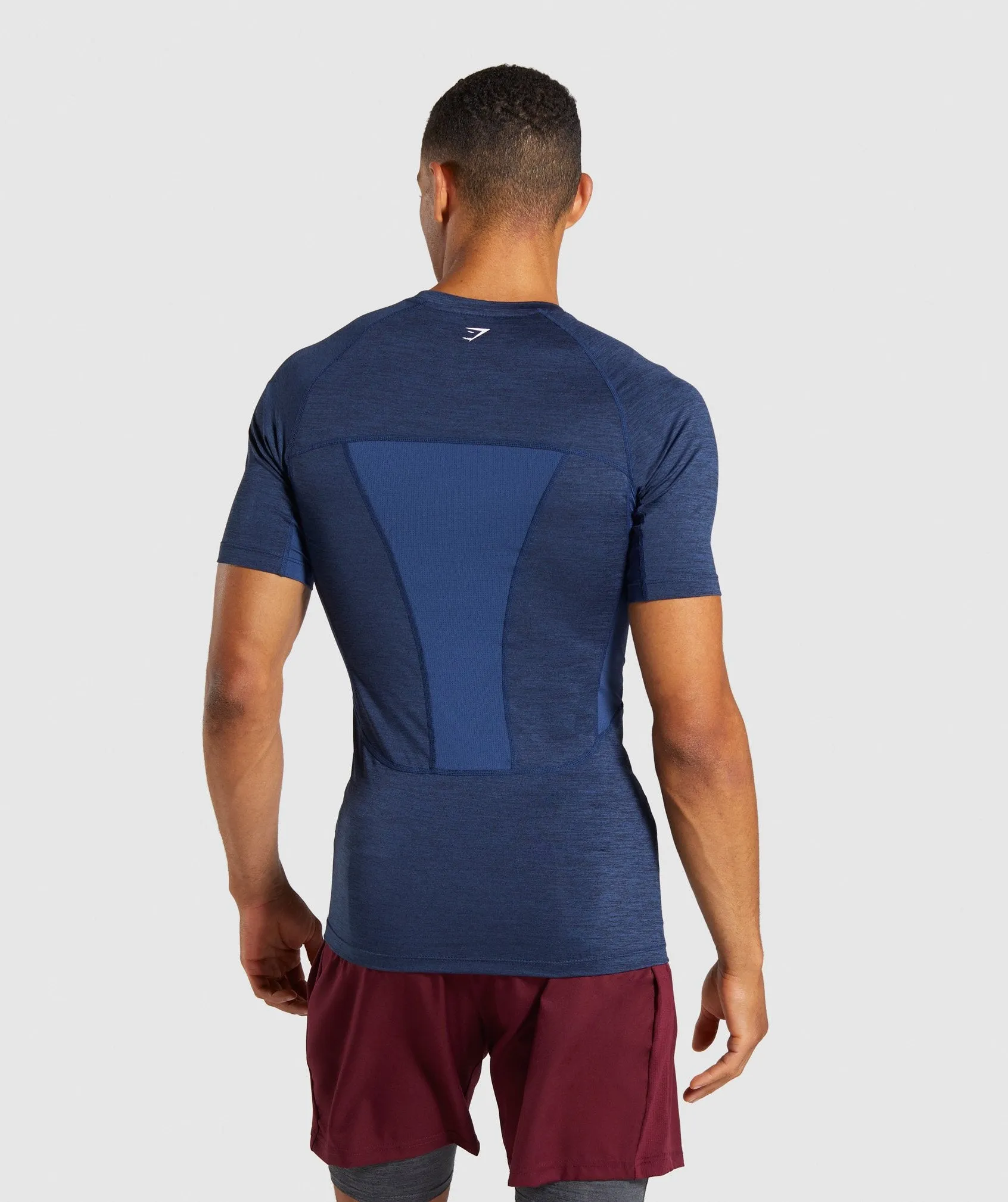 Gymshark Element  Baselayer T-Shirt - Dark Blue Marl