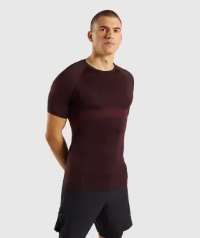 Gymshark Element  Baselayer T-Shirt - Ox Red Marl