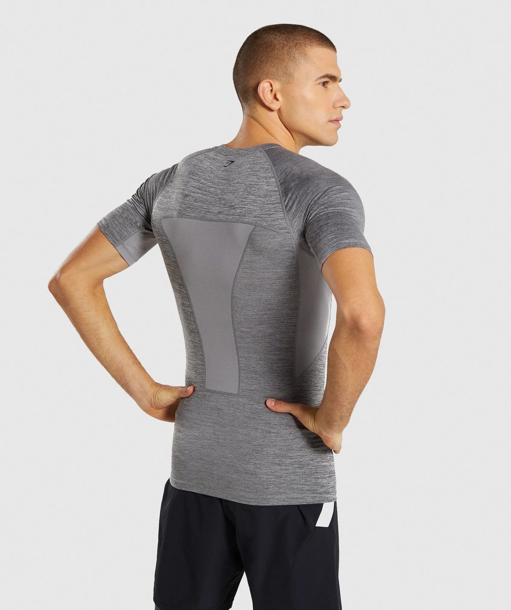 Gymshark Element  Baselayer T-Shirt - Smokey Grey Marl