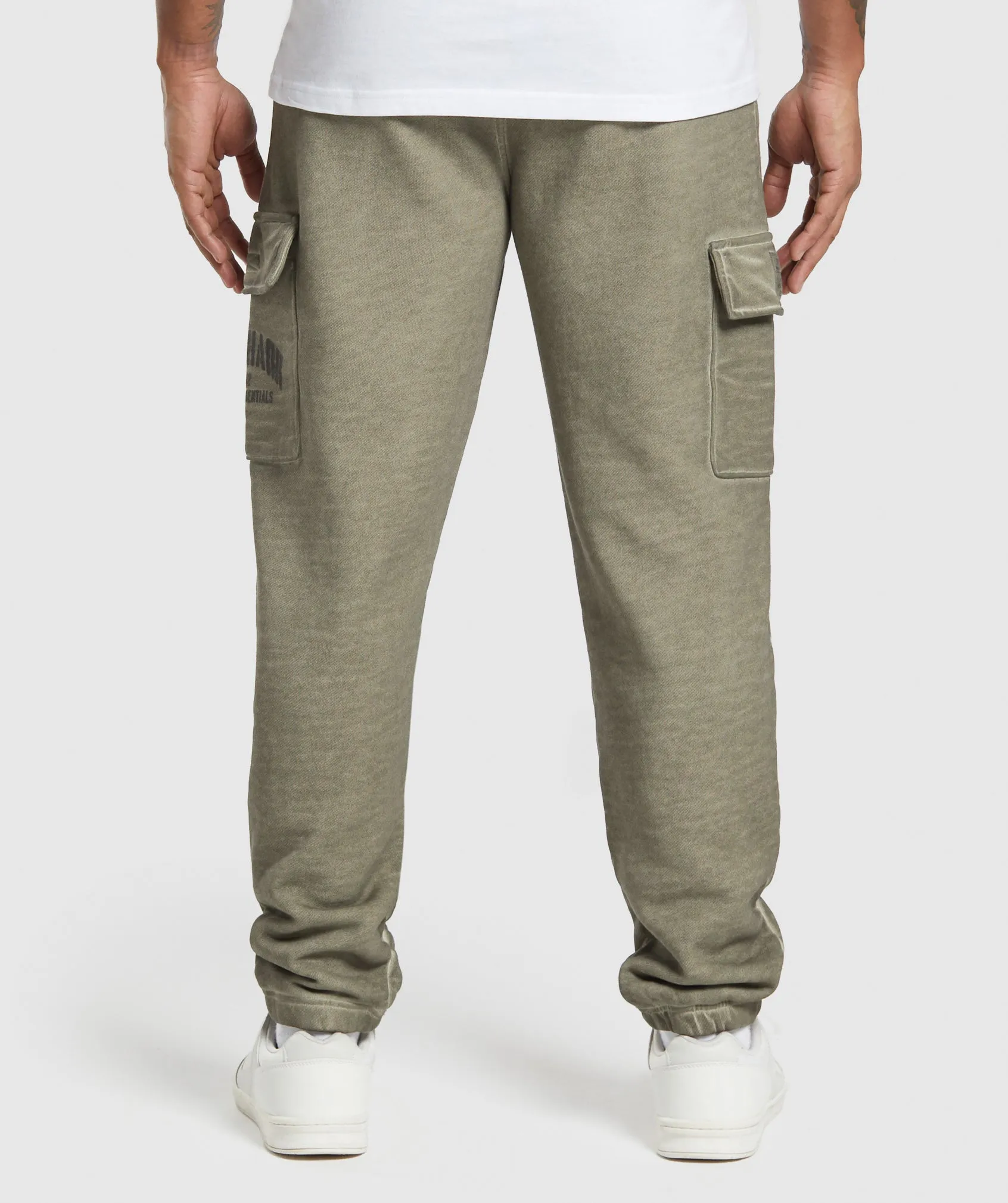 Gymshark Heavyweight Washed Cargo Joggers - Utility Green