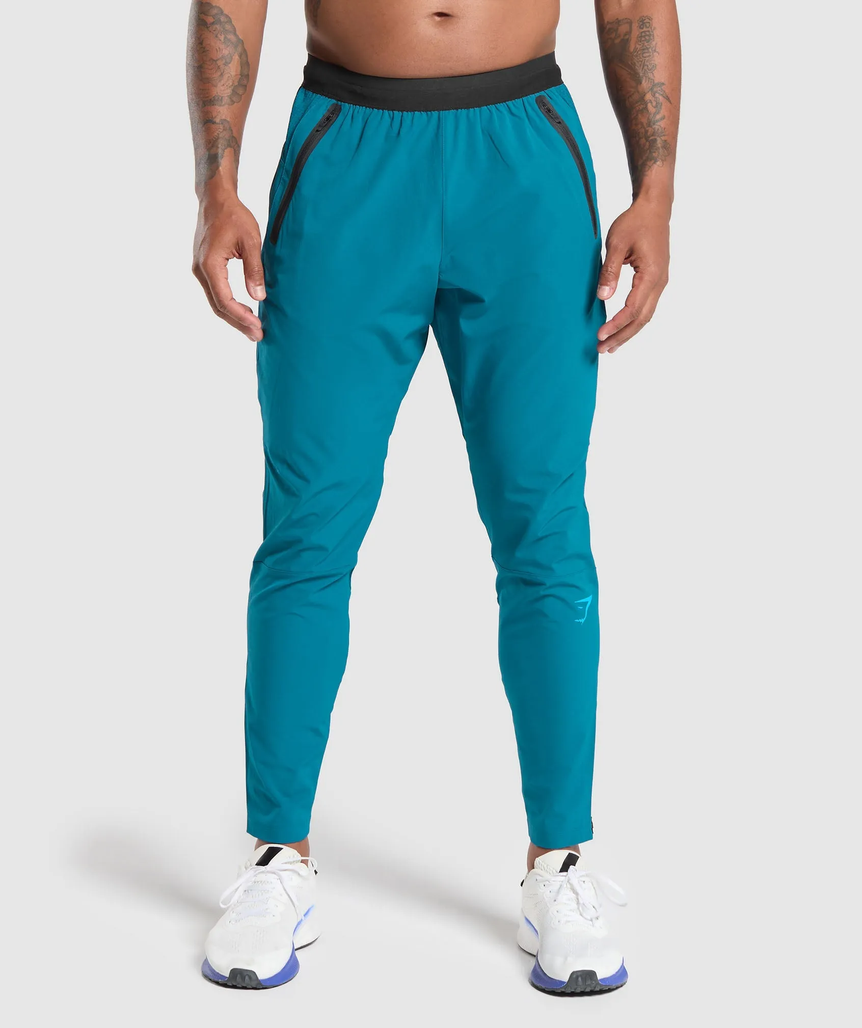 Gymshark Hybrid Woven Joggers - Atlantic Blue