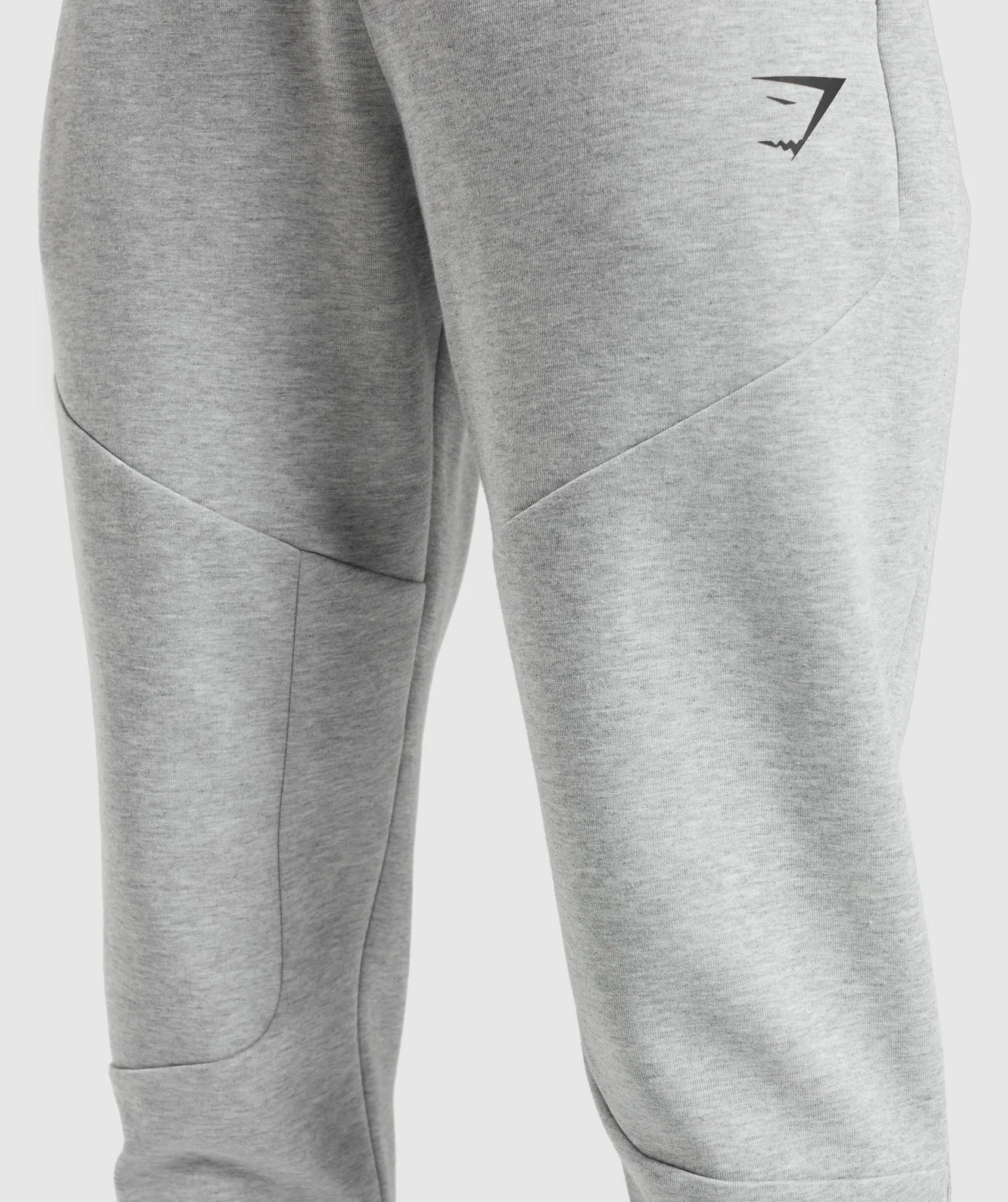 Gymshark Interlock Tech Joggers - Light Grey Core Marl