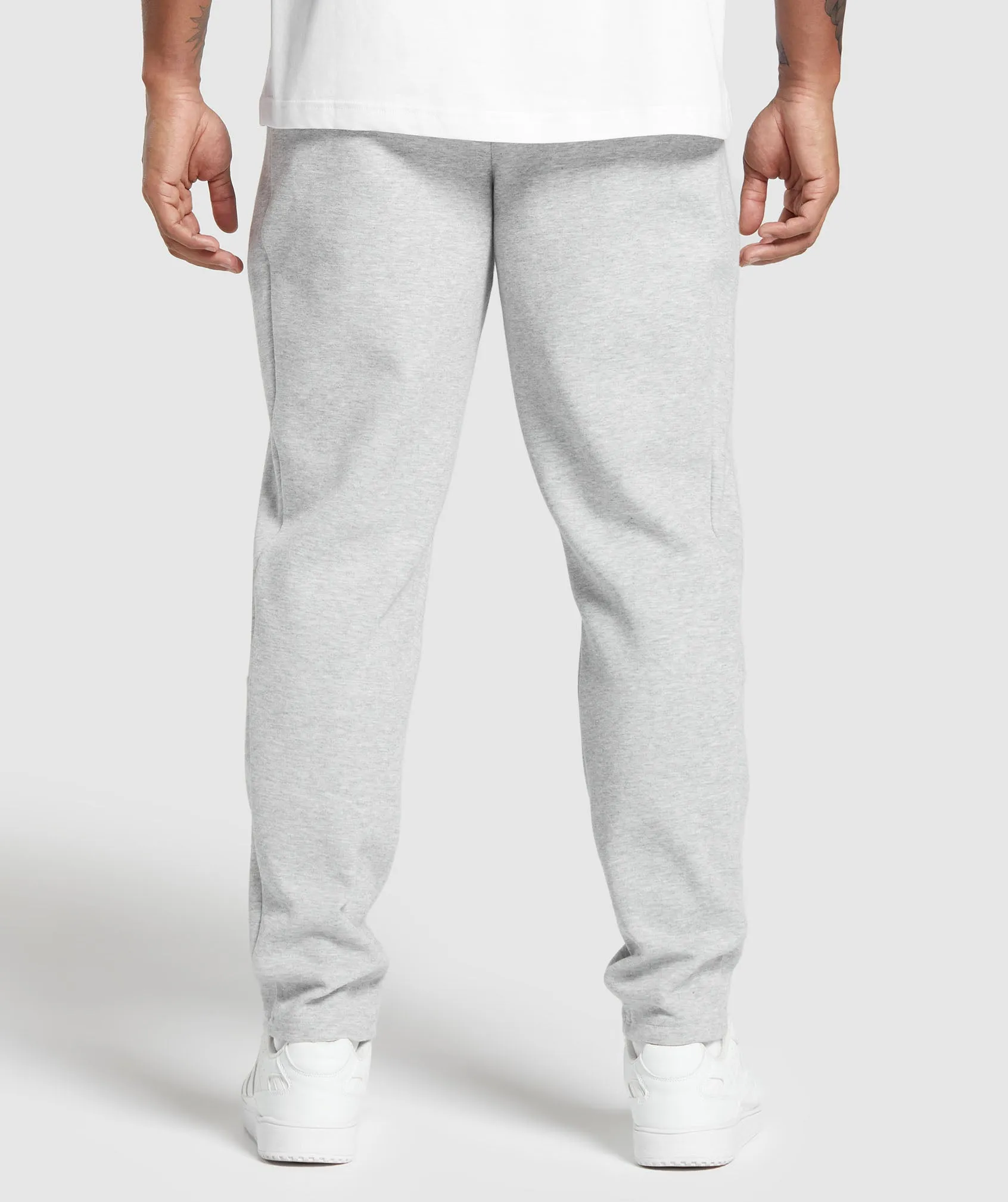 Gymshark Interlock Tech Joggers - Light Grey Core Marl