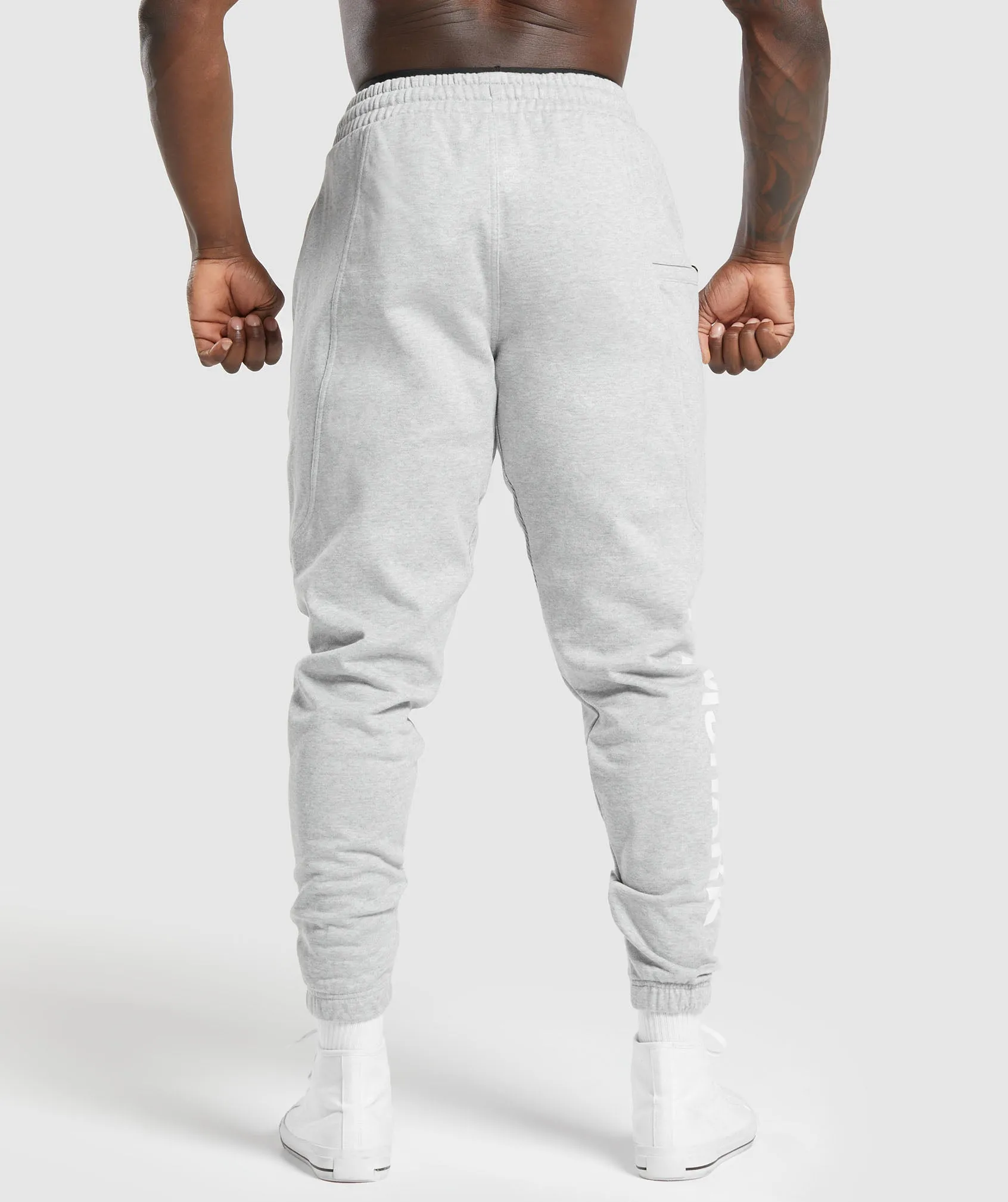 Gymshark Power Joggers - Light Grey Core Marl